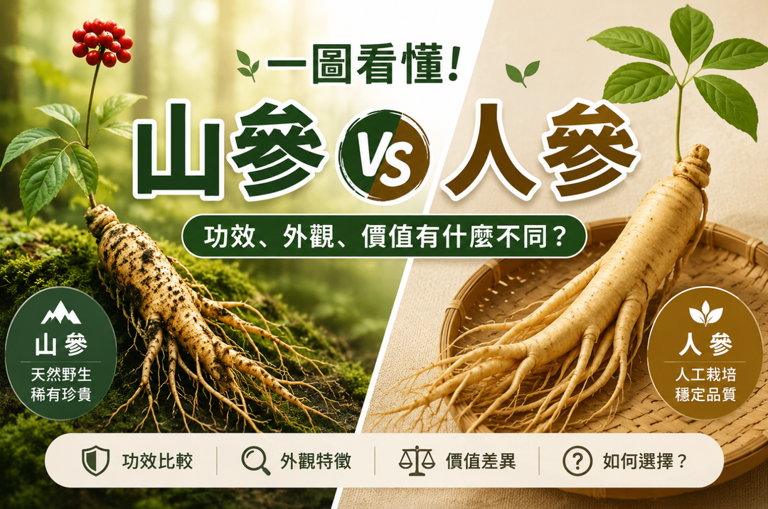 山蔘 vs 人蔘，有何不同？ — 為何山蔘更加珍貴
