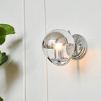Chrome Glass Wall Sconce