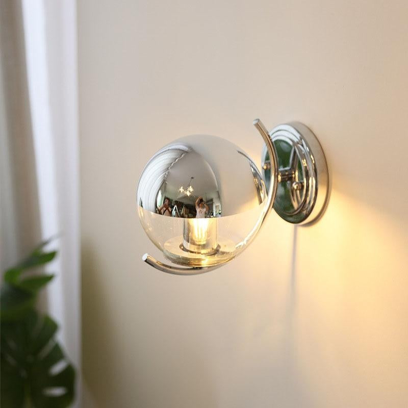 Chrome Glass Wall Sconce