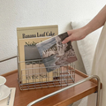 3-Tier Wire Mesh Magazine Rack