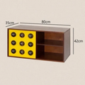 Modern Wood Bubble Door Storage Cabinet