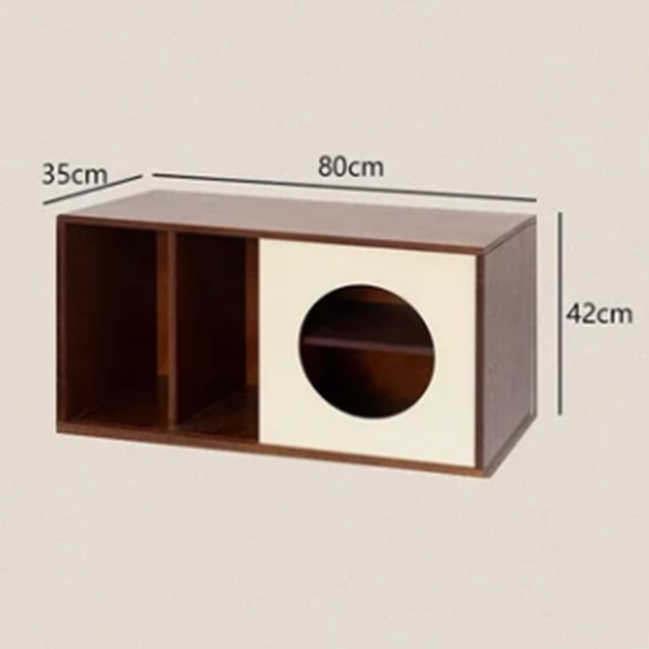 Modern Wood Bubble Door Storage Cabinet