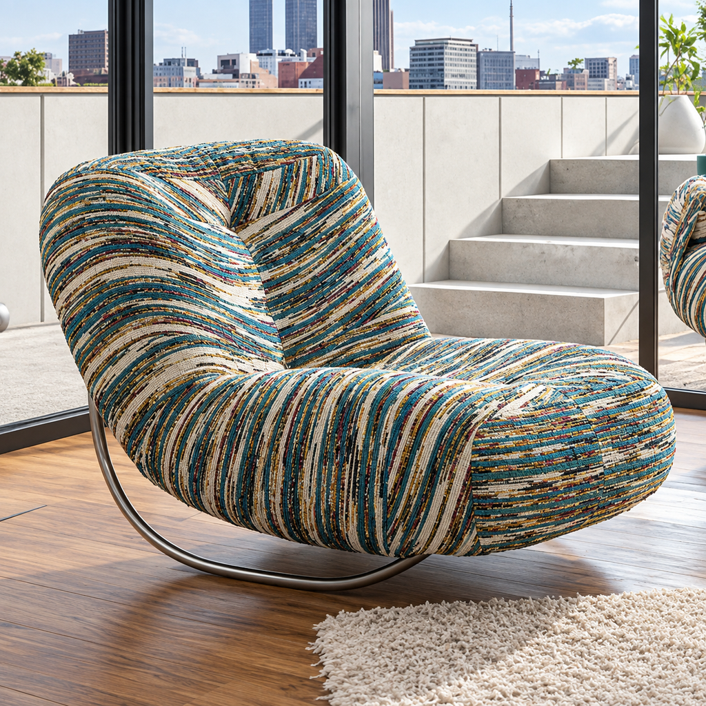 Minimalist Creative Single Lazy Casual Rocking Sofa Chair