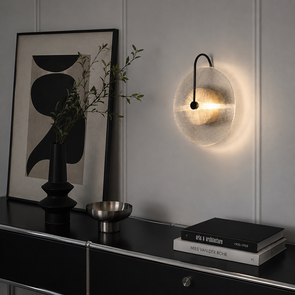 Modern Round Glass Wall Lamp