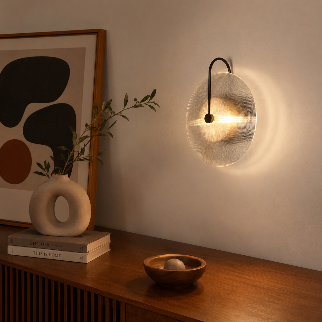 Modern Round Glass Wall Lamp