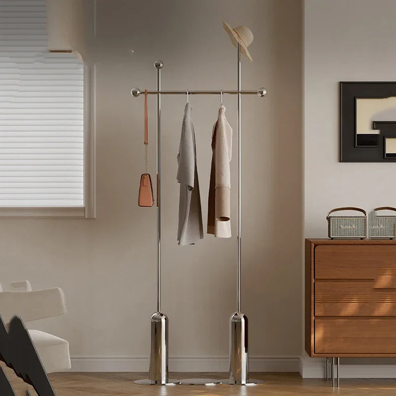 Mid-Century Modern Stainless Steel Coat Rack
