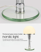 Bauhaus Lamp White Table Lamp Danish Designer Nordic Bedroom Bedside Simple Glass Table Light for Living Room