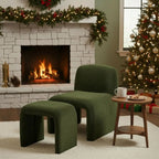 Chenille Accent Curve Chair