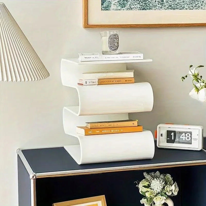 Acrylic S-Shape Magazine Rack