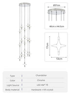 Modern Light Water Ripple Glass Hanging Lamp