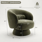 360 Swivel Curved Back Accent Chair