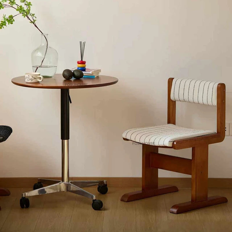 Home Retro Fabric Saddle Chair