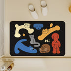 Cat Print Bathroom Mat