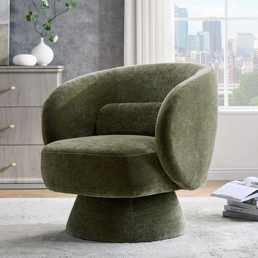 360 Swivel Curved Back Accent Chair