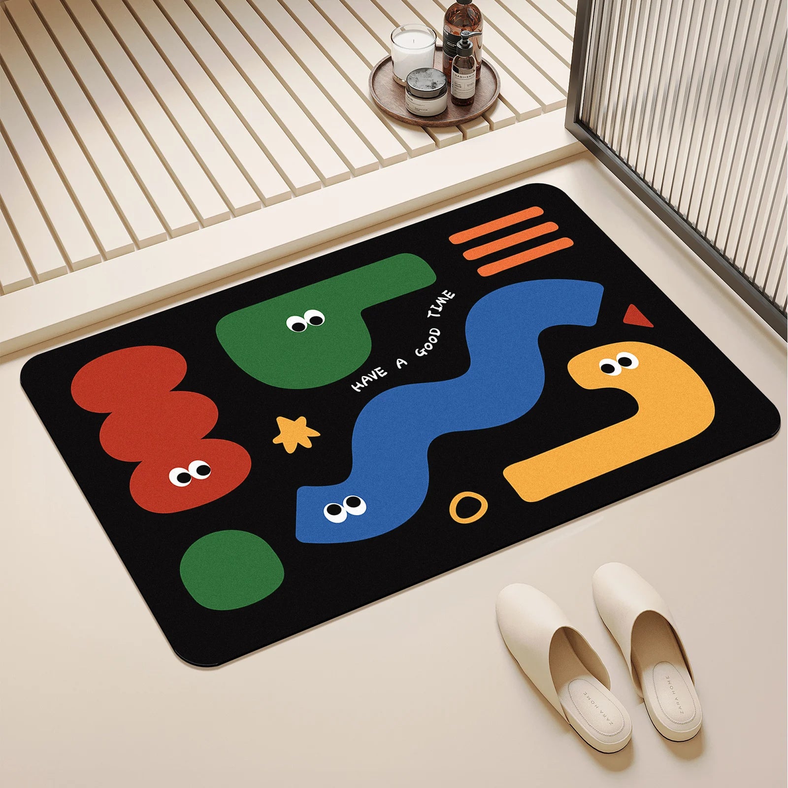 Cat Print Bathroom Mat