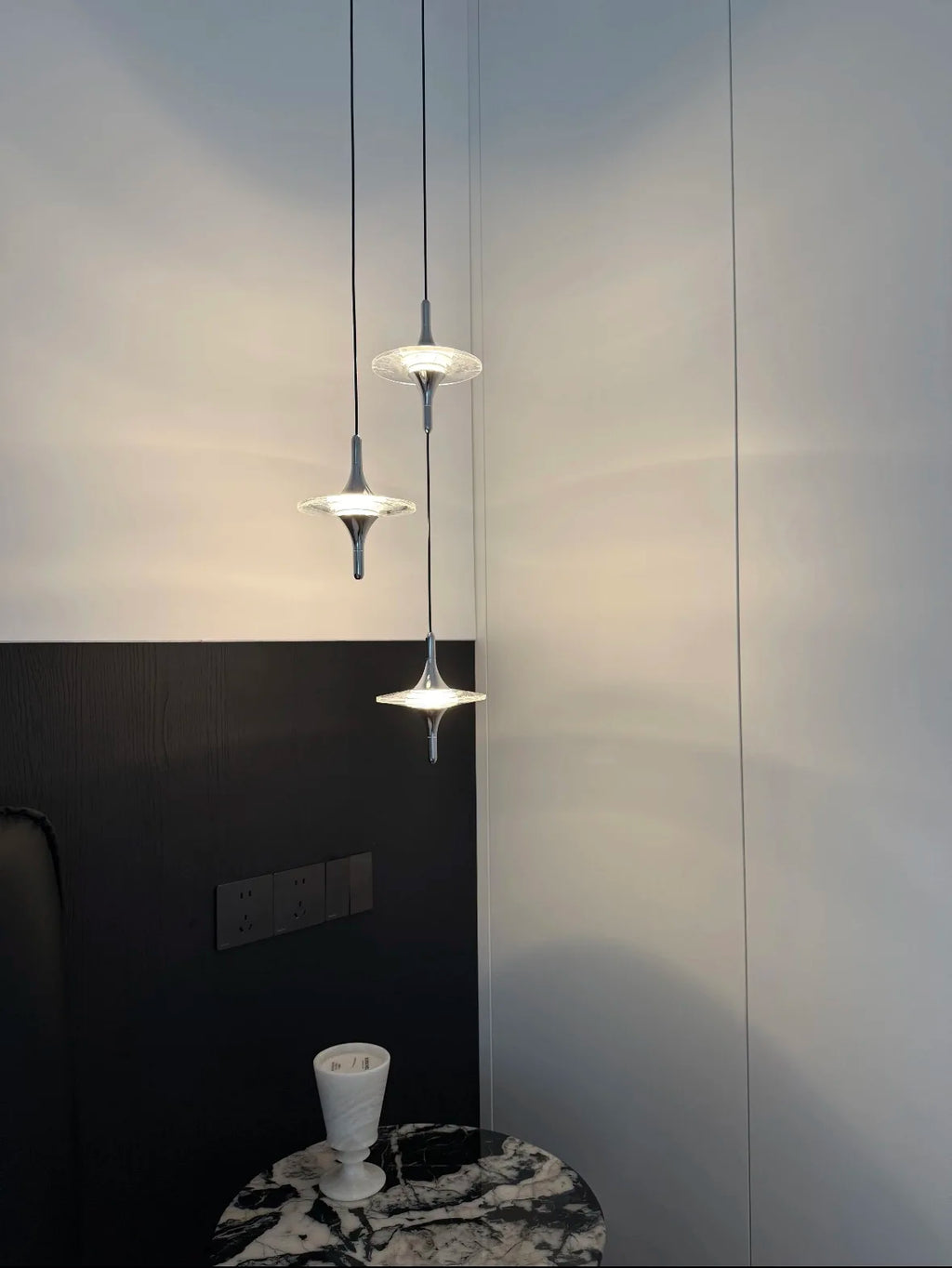Modern Light Water Ripple Glass Hanging Lamp