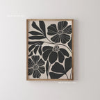Mid-century Abstract Moody Plant Art Canvas Print Poster (No Frame)