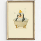 Bubble Bath Wall Art Animal Poster (No Frame)