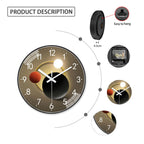 1 Planet Orbit Wall Clock, 8-12inch Round Silent Non-Ticking Timekeeping Wall Clocks, Aa Battery-Powered Clock, Suitable for Living Room, Study, Office, Bedroom, Ideal Gift for Mother, Gift for Friends, Valentine's Day, Mothe