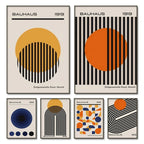 Bauhaus Abstract Modern Geometric Posters (No Frame)