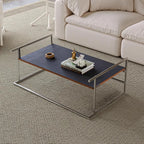 Vintage Stainless Steel Low Side Table