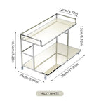 Minimalist Chrome Glass 2-Tier Perfume Storage Tray
