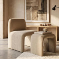 Chenille Accent Curve Chair