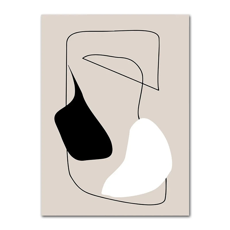 Abstract Bohemia Line Prints Poster (No Frame)