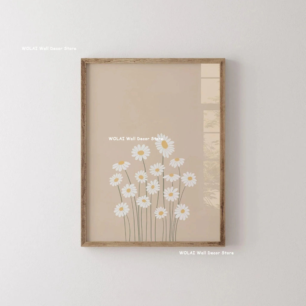 Mid-century Abstract Moody Plant Art Canvas Print Poster (No Frame)