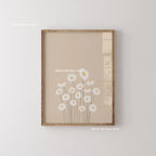 Mid-century Abstract Moody Plant Art Canvas Print Poster (No Frame)