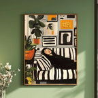 Emerald Abstract Woman Art Poster (No Frame)