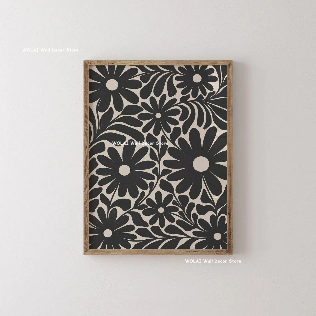 Mid-century Abstract Moody Plant Art Canvas Print Poster (No Frame)
