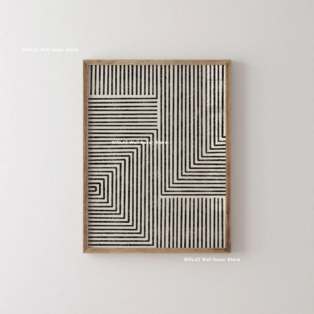 Mid-century Abstract Moody Plant Art Canvas Print Poster (No Frame)