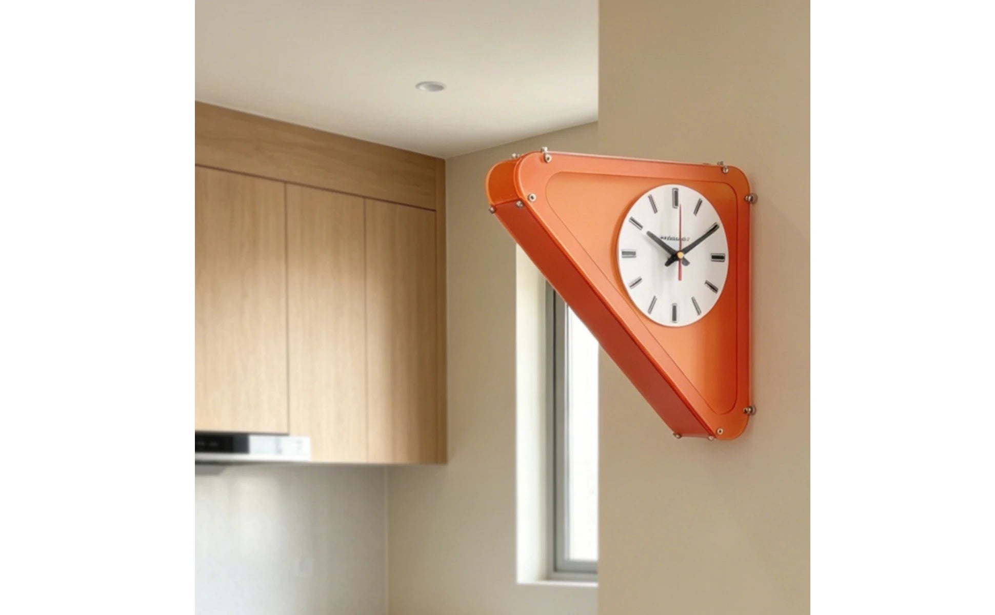 Double Sided Corner Wall Clock Minimalist Style Timepiece House Decoration Easy to Install