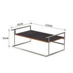 Vintage Stainless Steel Low Side Table