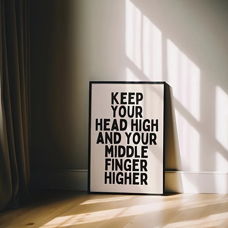 Simple Trendy Text Printing Poster (No Frame)