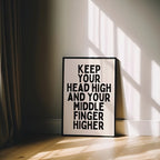 Simple Trendy Text Printing Poster (No Frame)