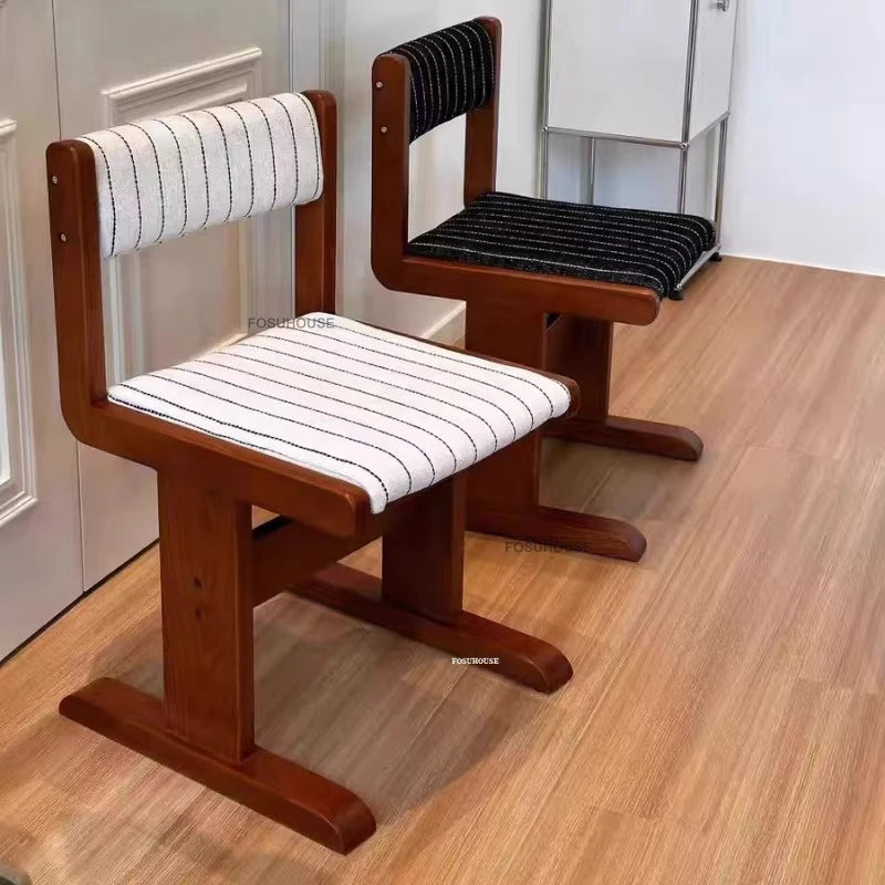 Home Retro Fabric Saddle Chair