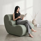 Sage Green Modern Ergonomic Thick Fabric Sofa