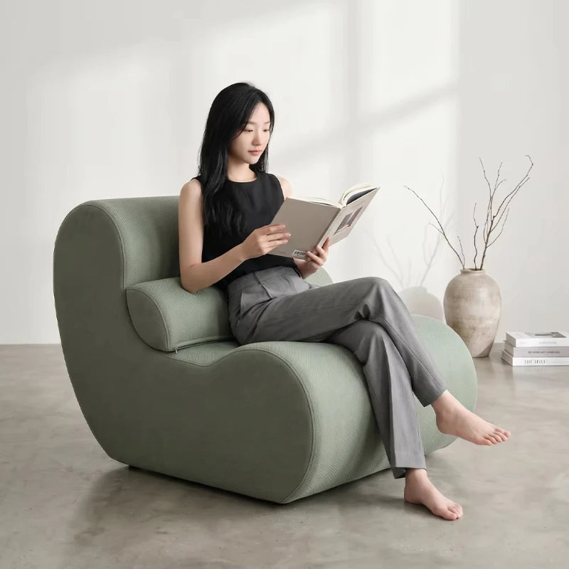 Sage Green Modern Ergonomic Thick Fabric Sofa