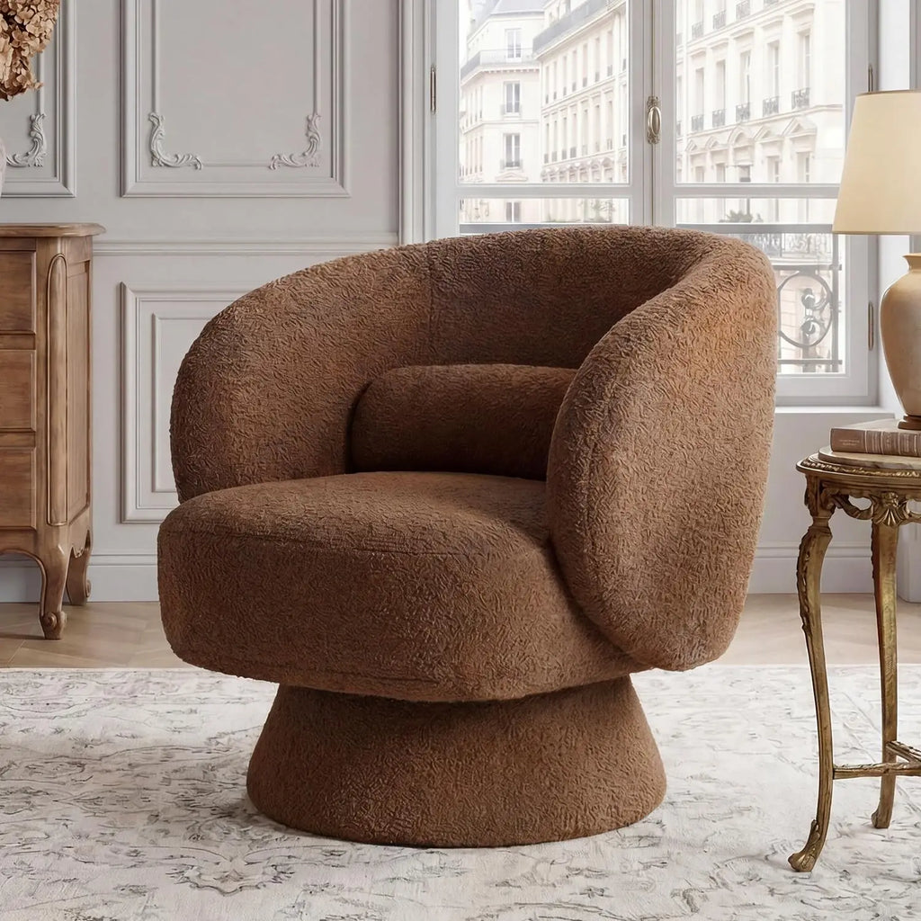 360 Swivel Curved Back Accent Chair