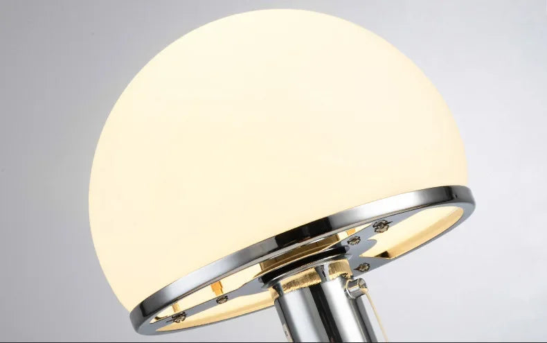 Bauhaus Lamp White Table Lamp Danish Designer Nordic Bedroom Bedside Simple Glass Table Light for Living Room