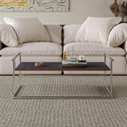 Vintage Stainless Steel Low Side Table