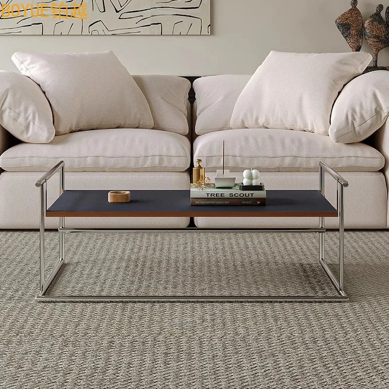 Vintage Stainless Steel Low Side Table