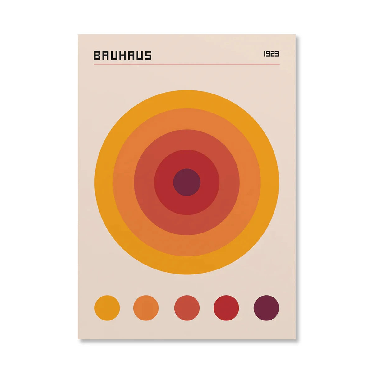 Bauhaus Abstract  Pop Art Geometric Poster (No Frame)