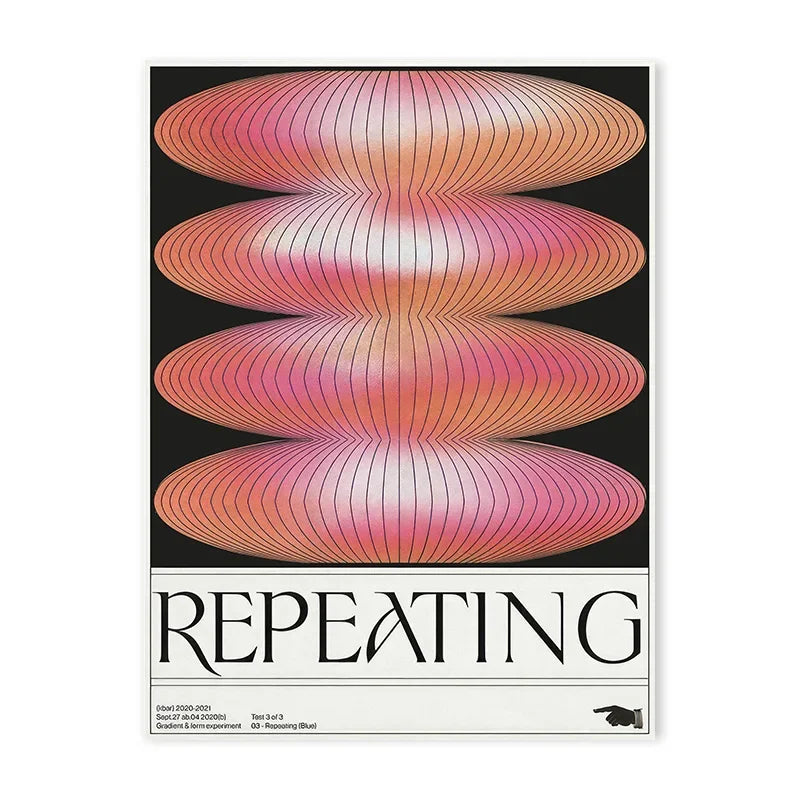 Retro Pop Art Poster Memphis Abstract Wall Art Poster (No Frame)