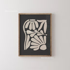Mid-century Abstract Moody Plant Art Canvas Print Poster (No Frame)