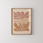 Mid-century Abstract Moody Plant Art Canvas Print Poster (No Frame)