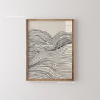 Mid-century Abstract Moody Plant Art Canvas Print Poster (No Frame)