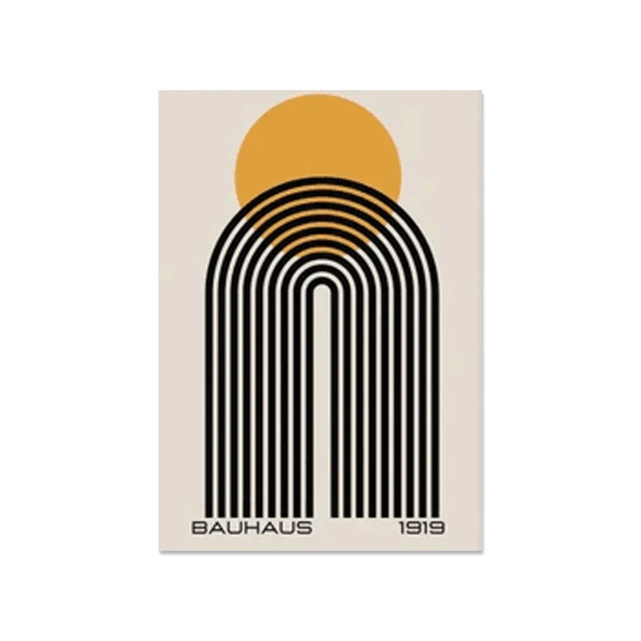 Bauhaus Abstract Modern Geometric Posters (No Frame)